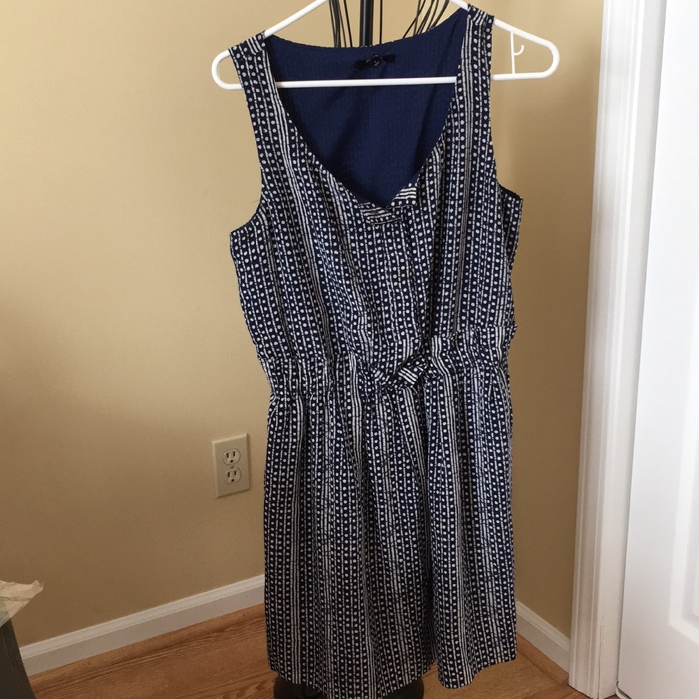 Madewell Silk Striped & Dots Dress